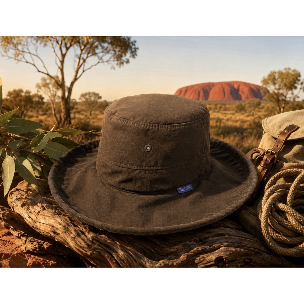 Wallaroo Hat Company Brown Casual Traveler Wide Brim Adjustable Sun Hat Packable